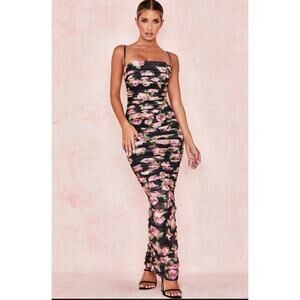 open lace back dress House of CB Fornarina dress - red main image 0